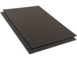 Kunststoffplatte ABS 2mm Schwarz 300 x 200 mm (30 x 20 cm) Einseitige Schutzfolie und Made in Germany